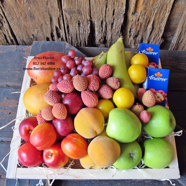 Fresh fruit hamper by Eros Florist