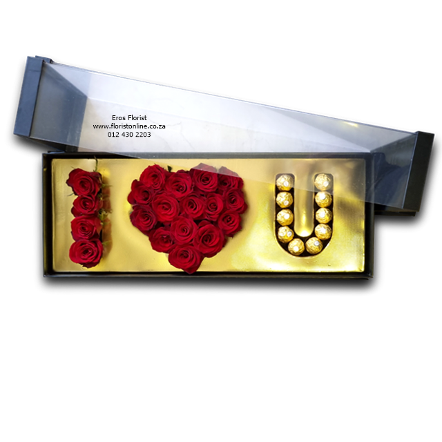 I love U – rose box lid