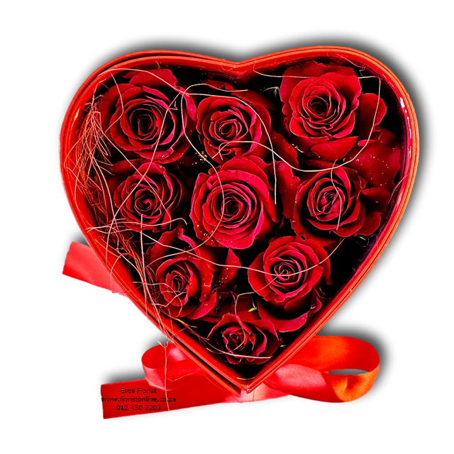 Rose Double Heart Box – Eros Florist Online