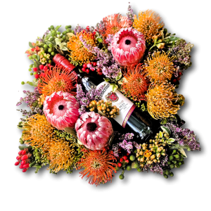 Protea, Pin Cushions & Wine Box