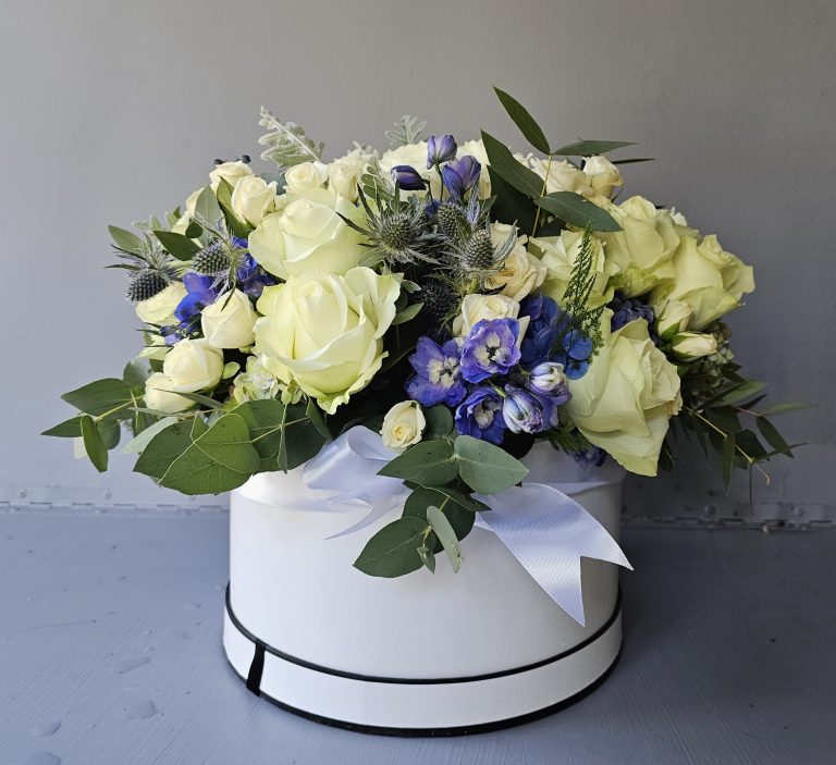 A hat box arrangement can make a great Mother's Day gift