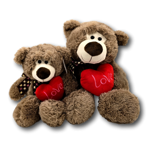 Luxury Teddy Bear with Red Heart – Medium & Medium Plus