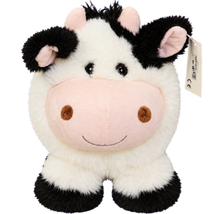 Black and white plush cow soft toy available for gift delivery in Pretoria