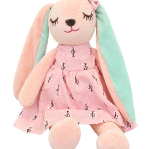 Plush bunny in a floral dress Pink bunny soft toy Bunny gift for children Soft toy delivery Pretoria New baby gift Pretoria