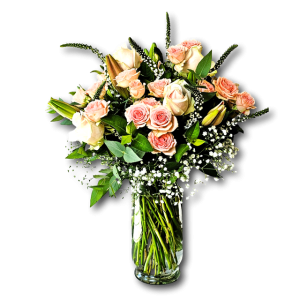 pink-seasonal-flowers-in-a-vase